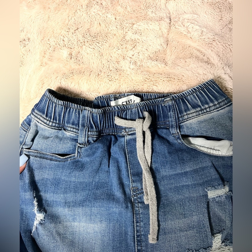 Blue Tie Front Mini Skirt for Casual Days - Picture 9 of 10